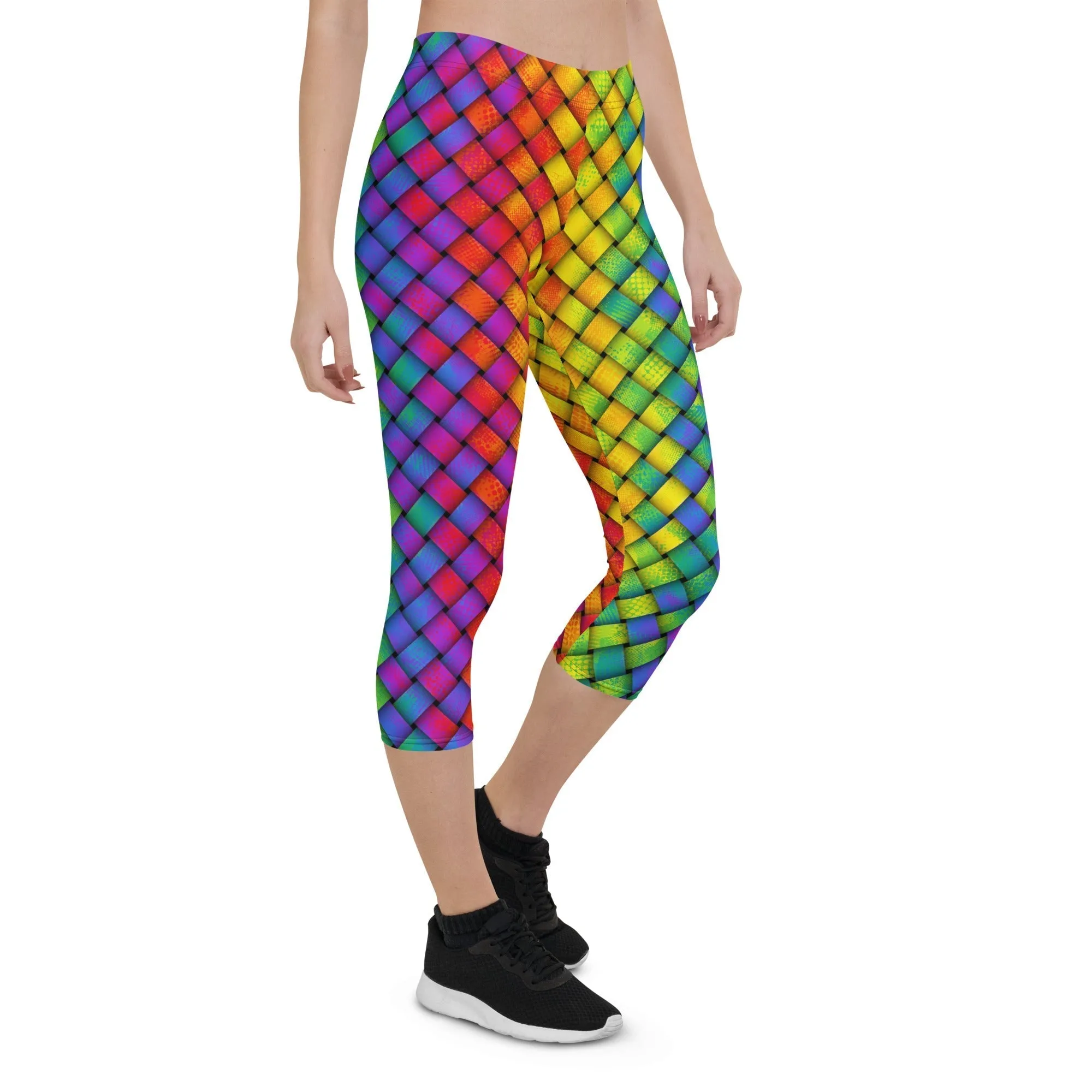 3D Rainbow Pattern Capris