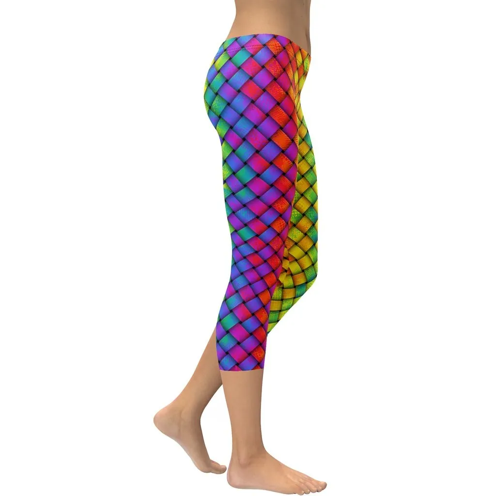 3D Rainbow Pattern Capris