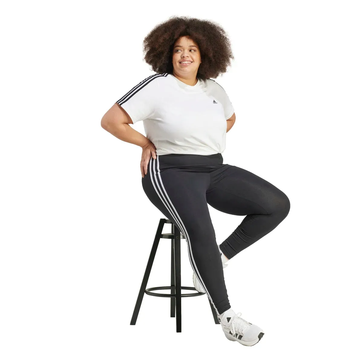 adidas Women's Essentials 3-Stripes Leggings (Plus Size)