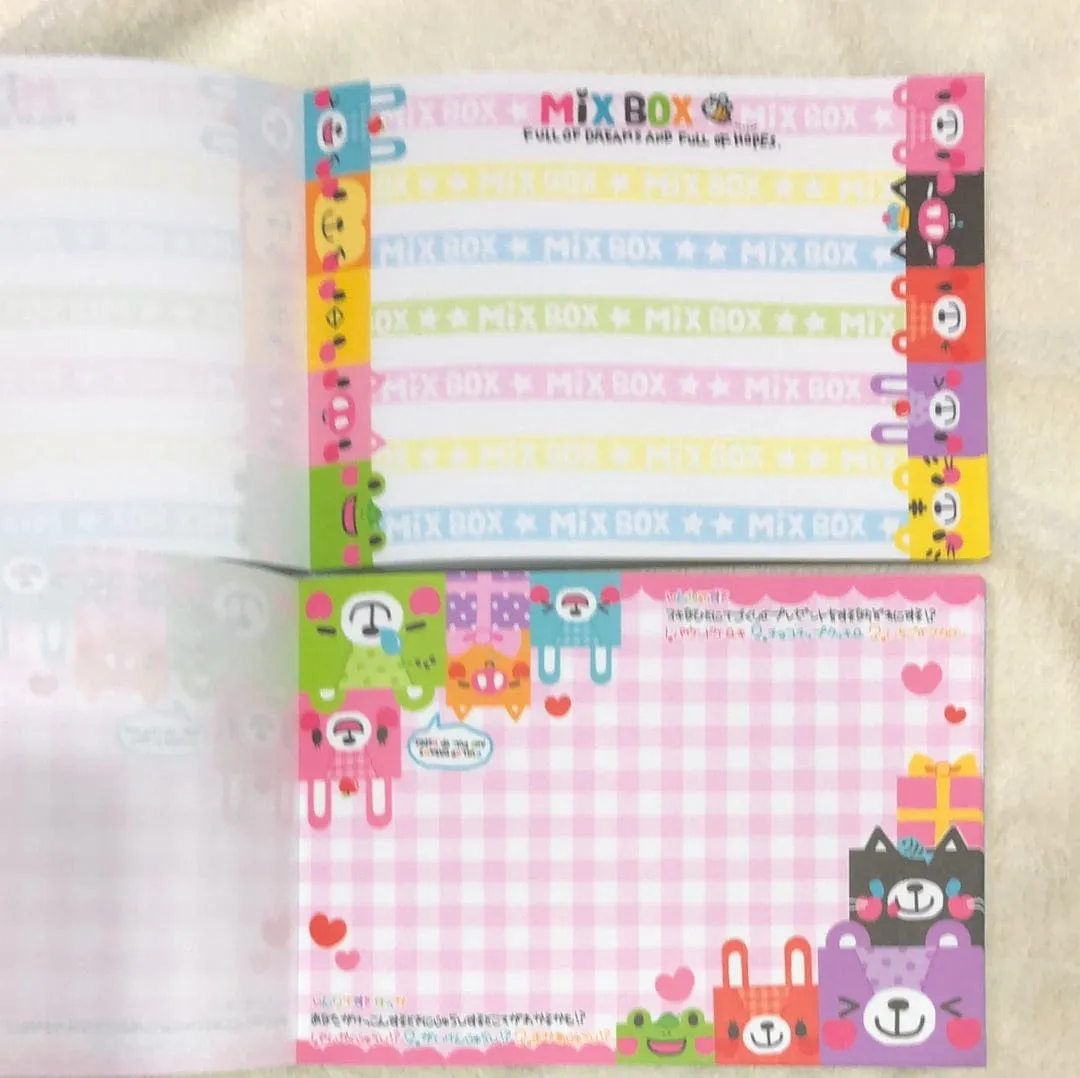 Animal Mix Box Double Memo with TWO Sticker Sheets