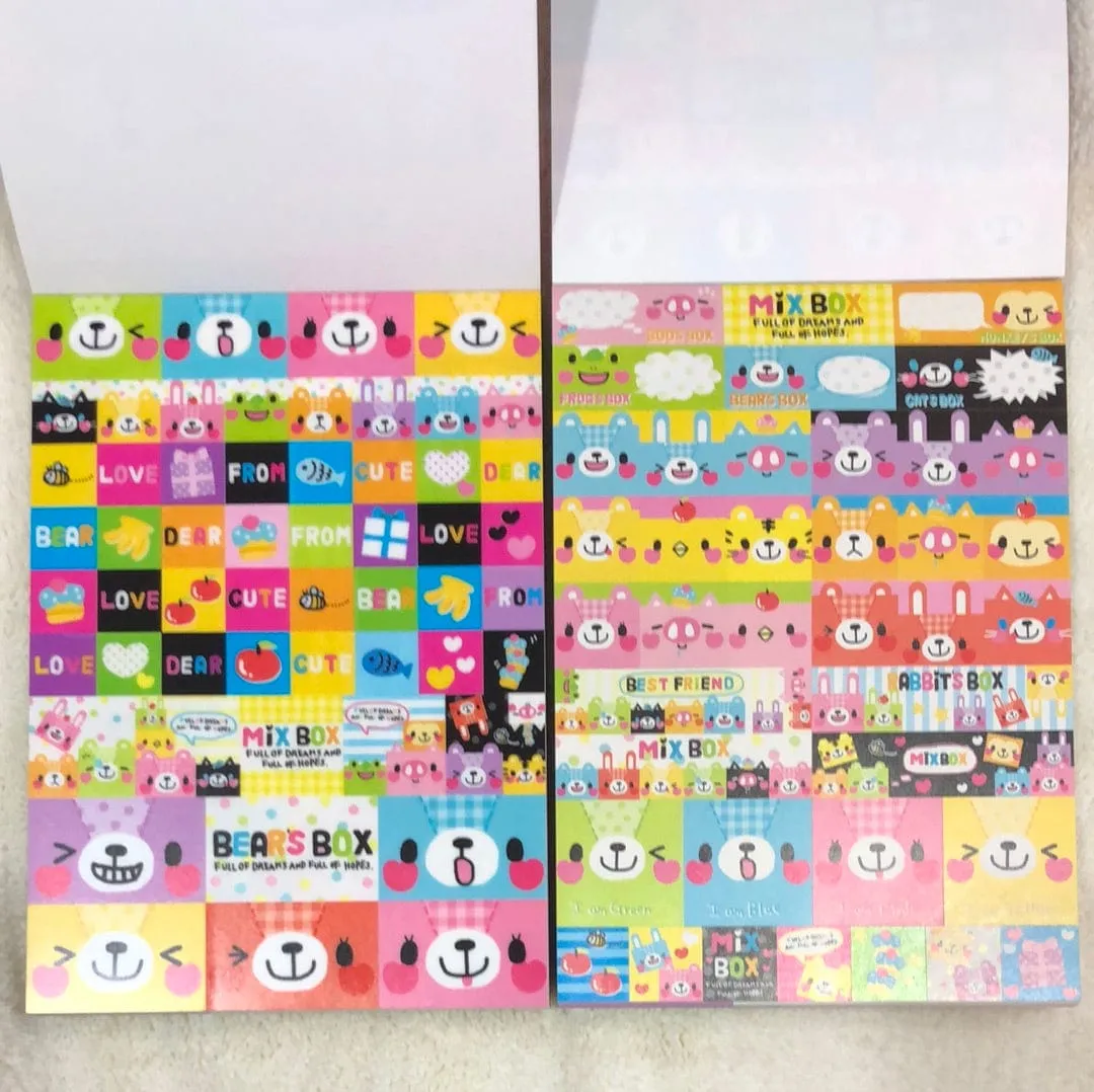 Animal Mix Box Double Memo with TWO Sticker Sheets