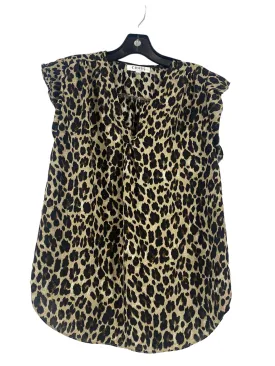 Animal Print Blouse Sleeveless Chaus, Size S