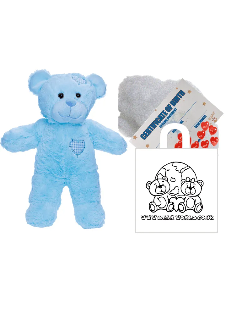 Baby Blue Patches Bear Kit