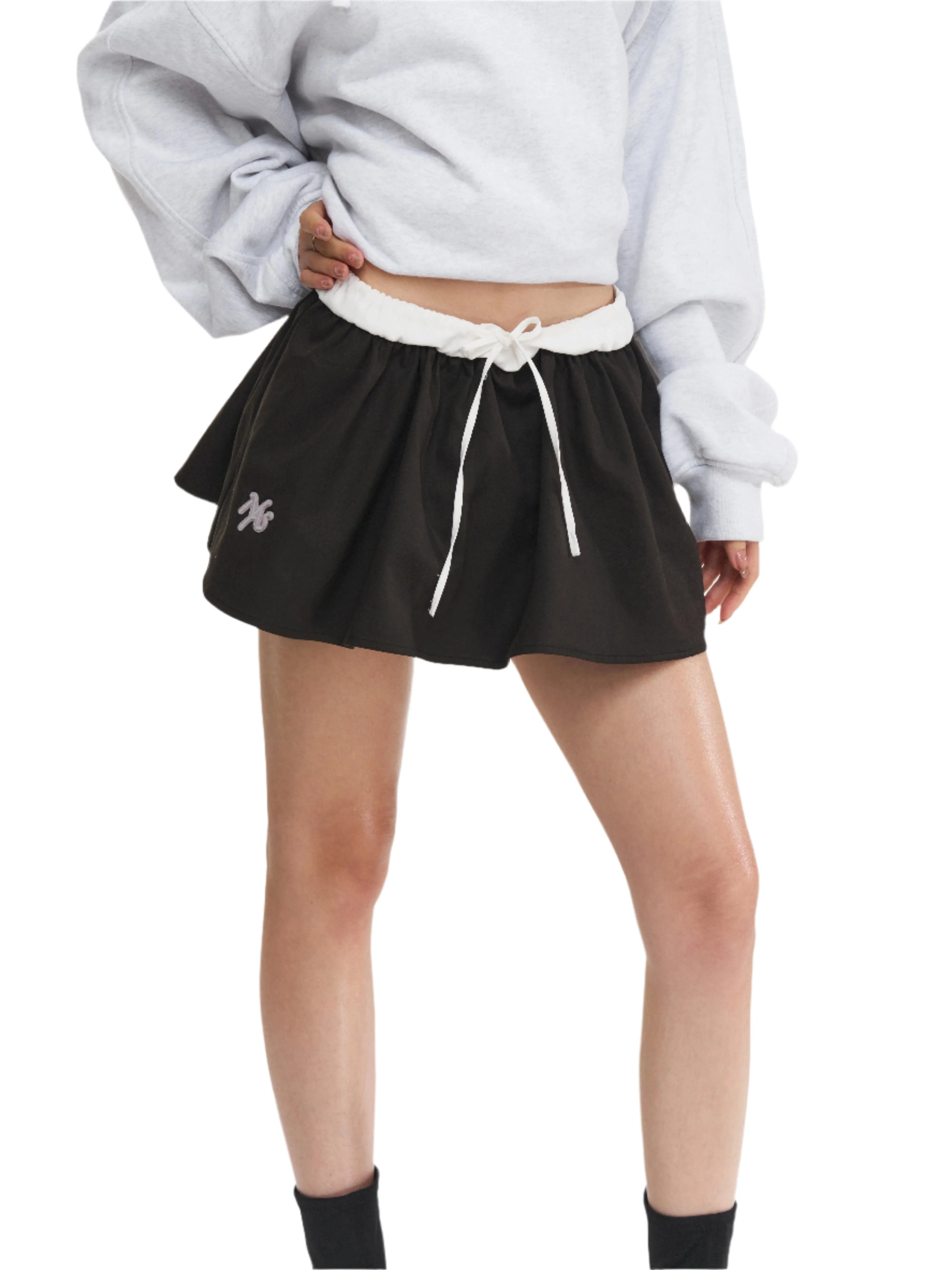 Black Air Bud Skirt-pants