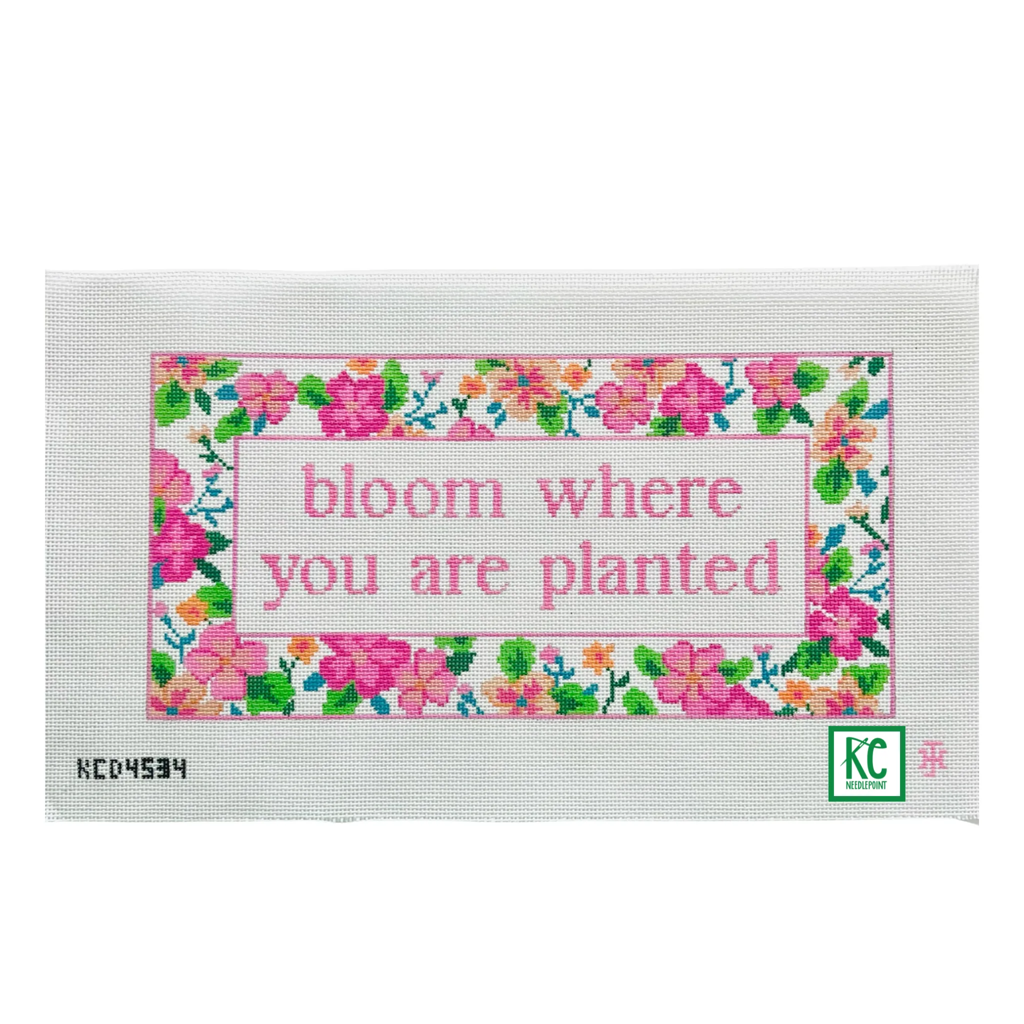 Bloom Where You Are Planted Pink Canvas