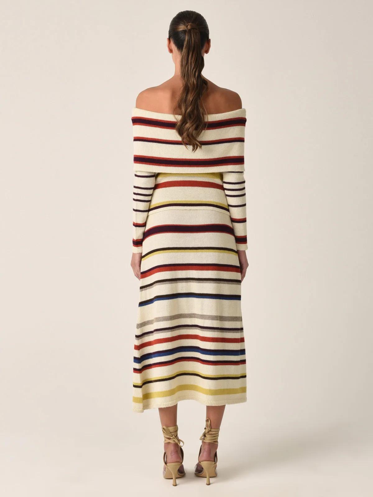 Brie Skirt Multi Mustard Stripe