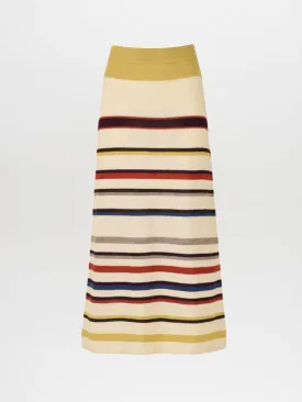 Brie Skirt Multi Mustard Stripe