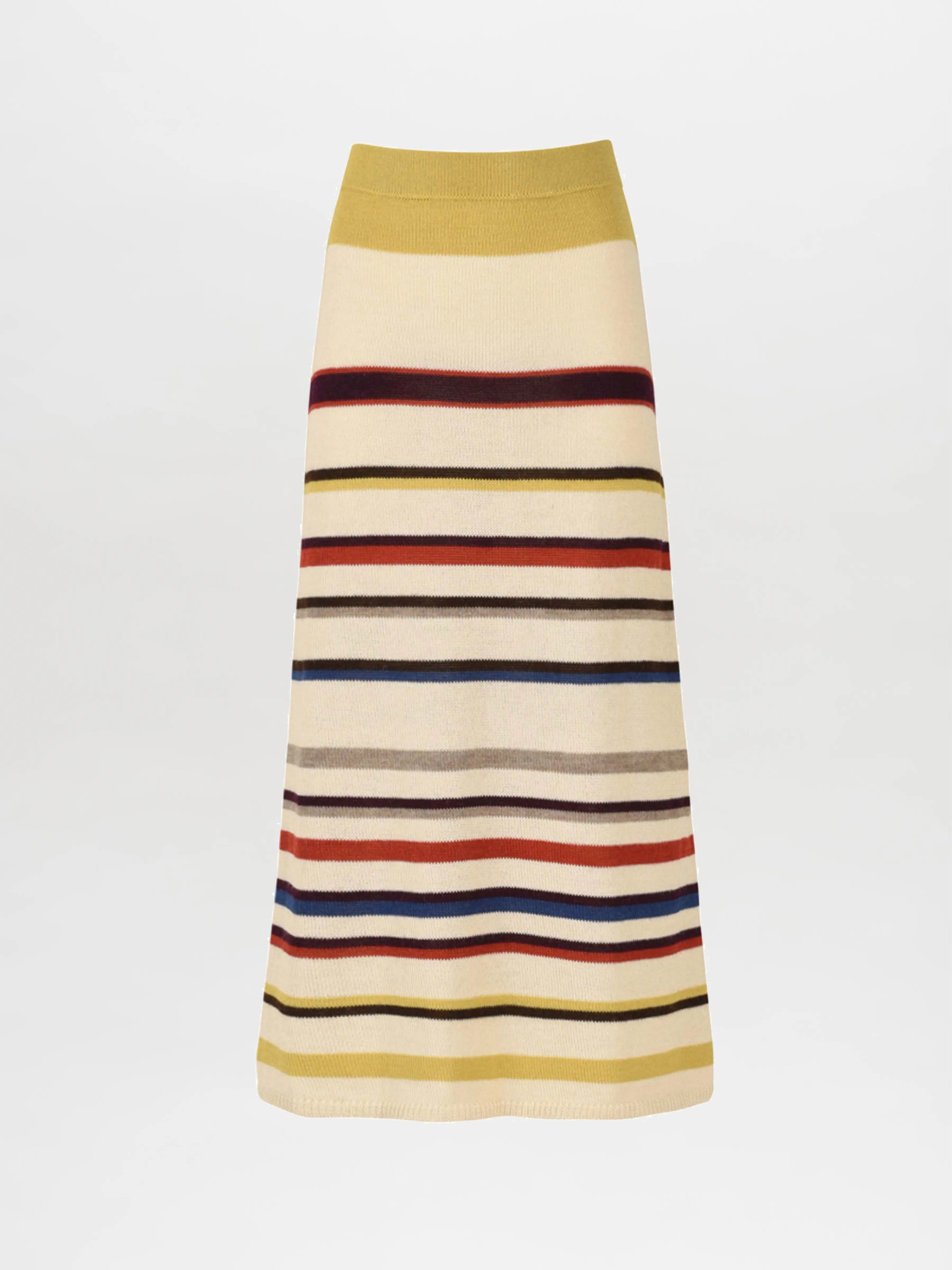 Brie Skirt Multi Mustard Stripe