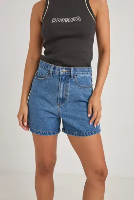 Brisa High Waist Denim Short Sea Blue