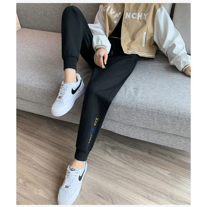 Casual Banana-Shaped Plus Sports Letter Loose Fit Sweatpants