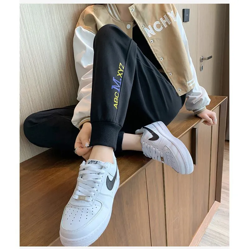 Casual Banana-Shaped Plus Sports Letter Loose Fit Sweatpants