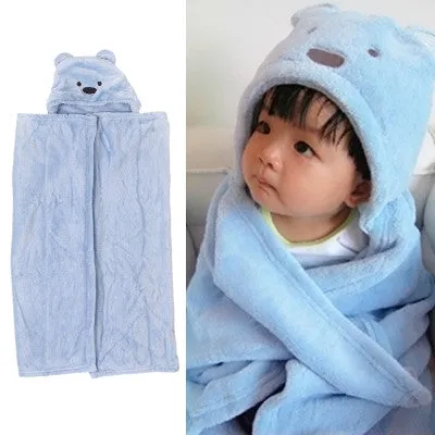 Cute Animal Cartoon Baby Kid's Hooded Bathrobe Toddler Bath Towel