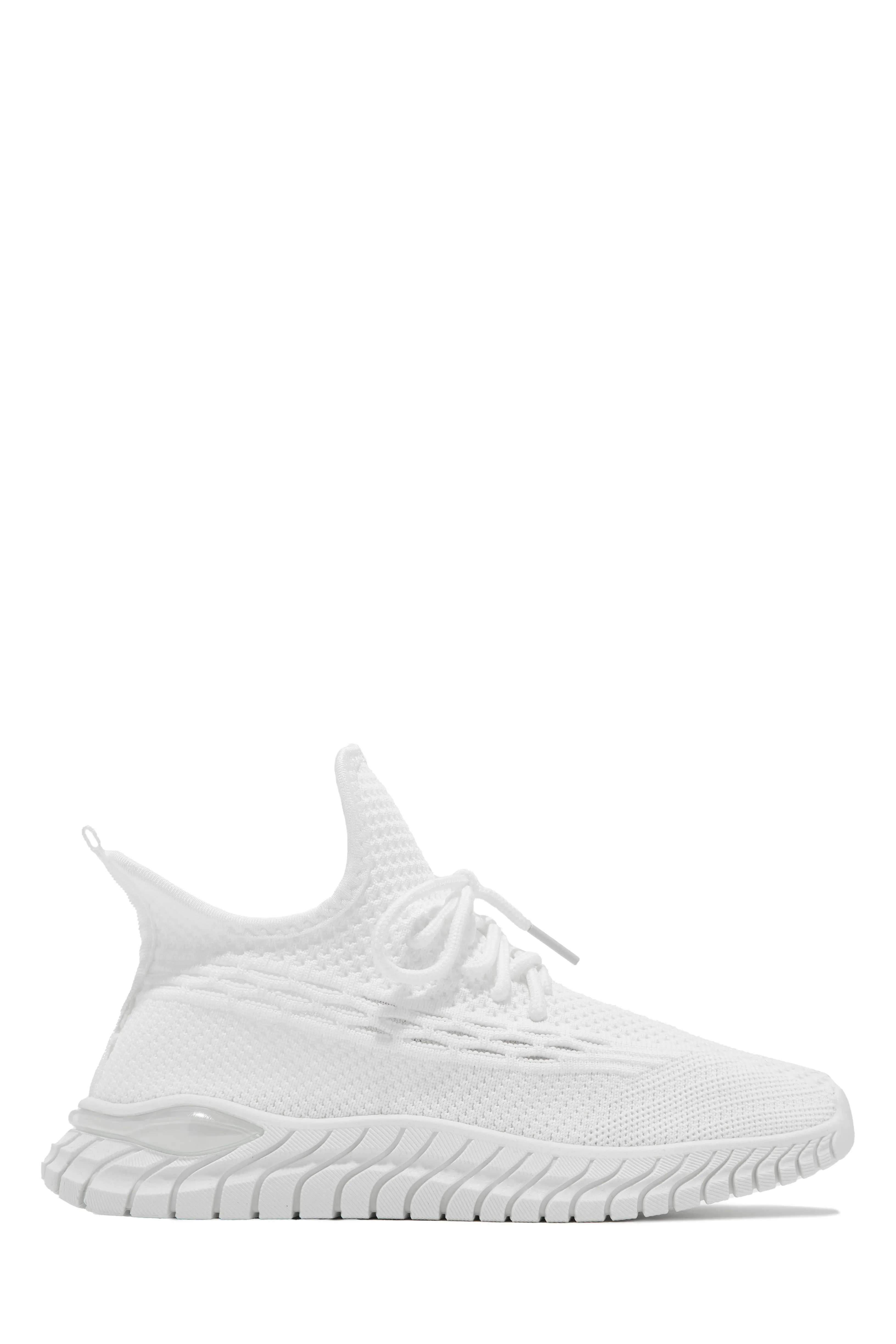 Determined Lace Up Sneakers - White