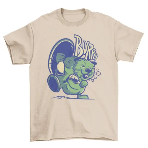 Drunk Beaver Cartoon Tee