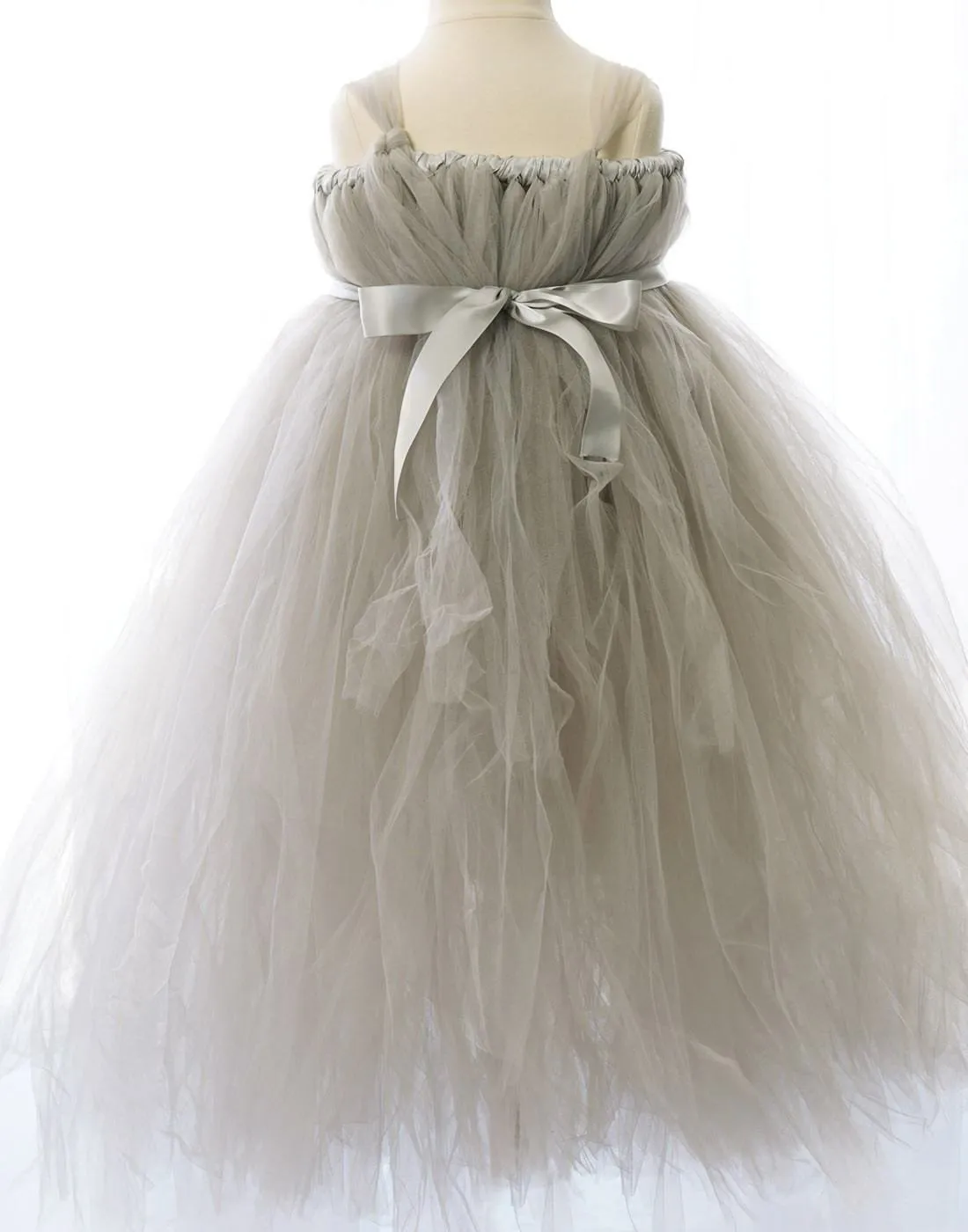 Empyrean Tulle  Floor-Length Dress - Silver