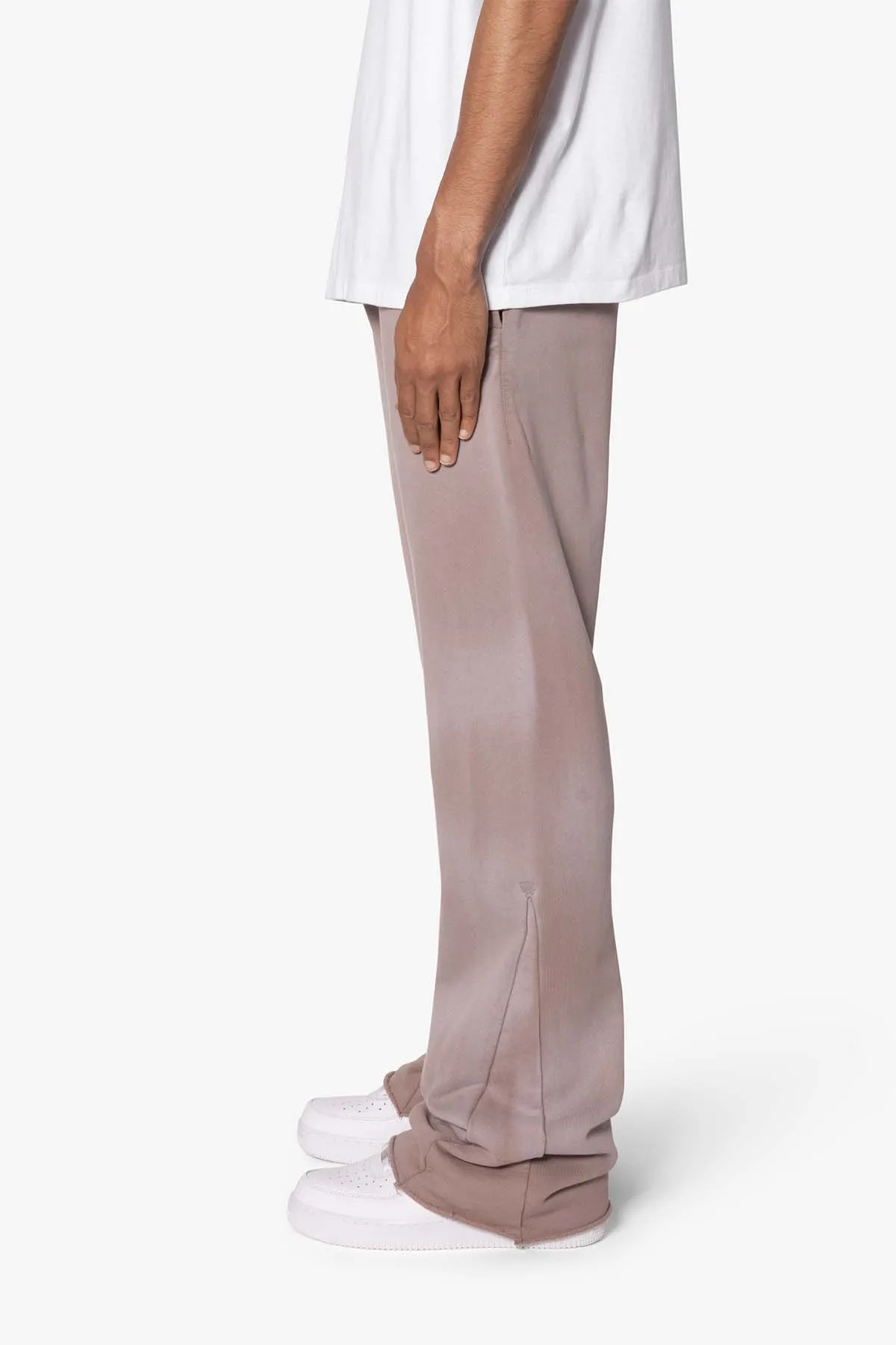 Faded Bootcut Sweatpants - Washed Mauve