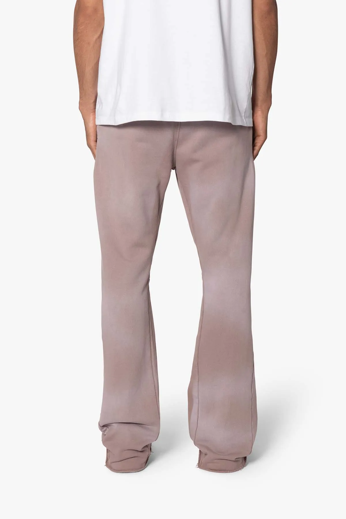 Faded Bootcut Sweatpants - Washed Mauve