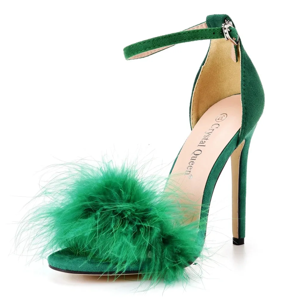 Felicia Fluffy High Heel Sandals