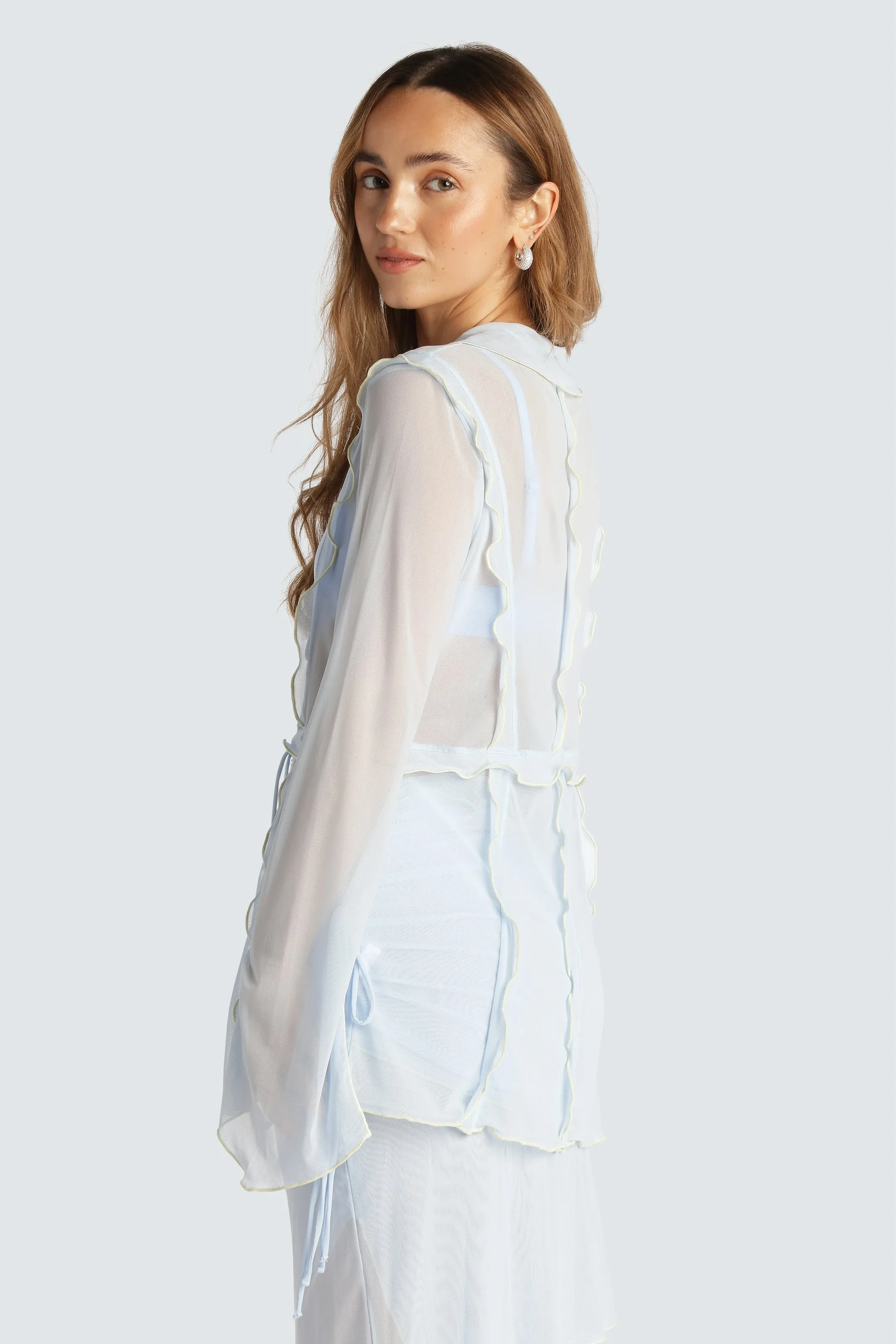 FRILL1 MESH SHIRT