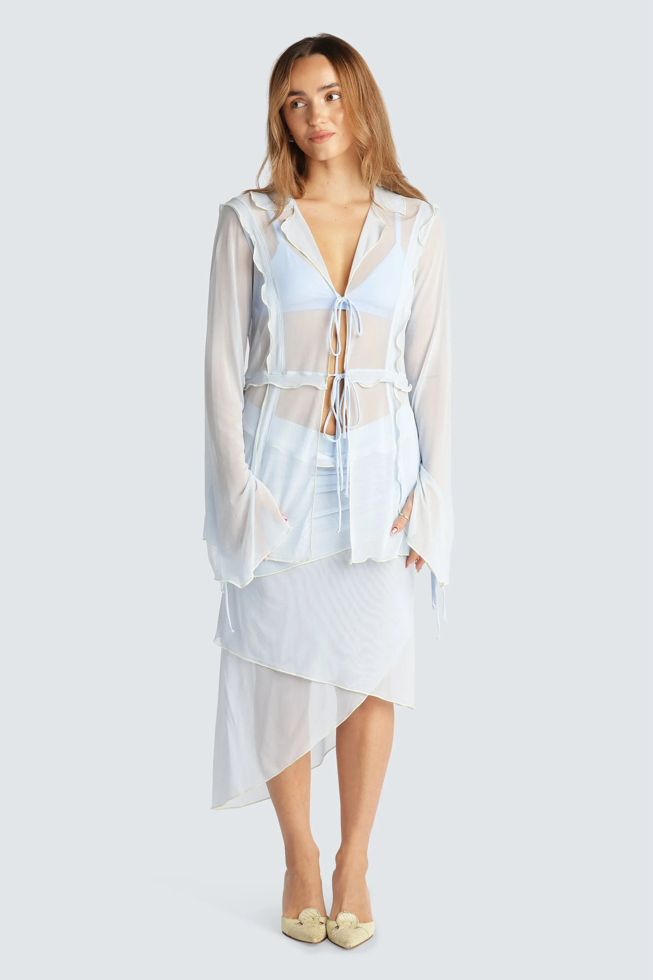 FRILL1 MESH SHIRT