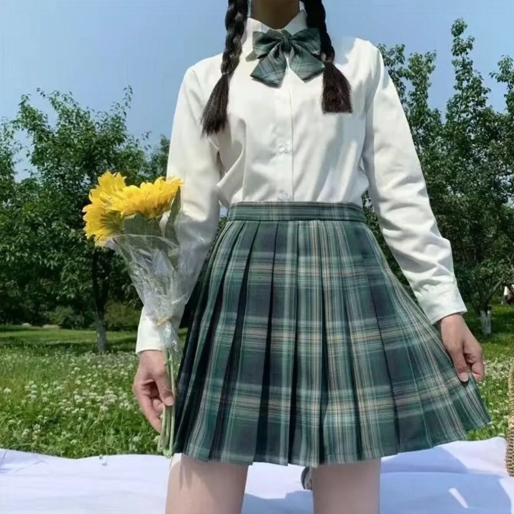 Girls Anime Theme Checkered Skirt