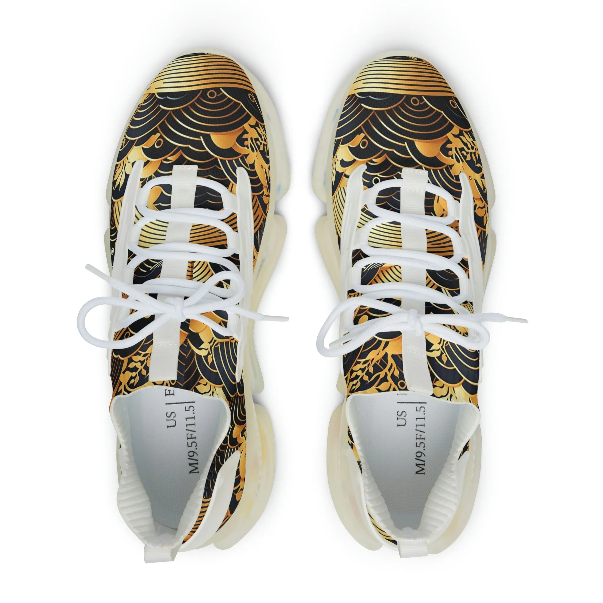 Japanese pattern Sneakers Mens Mesh Shoes