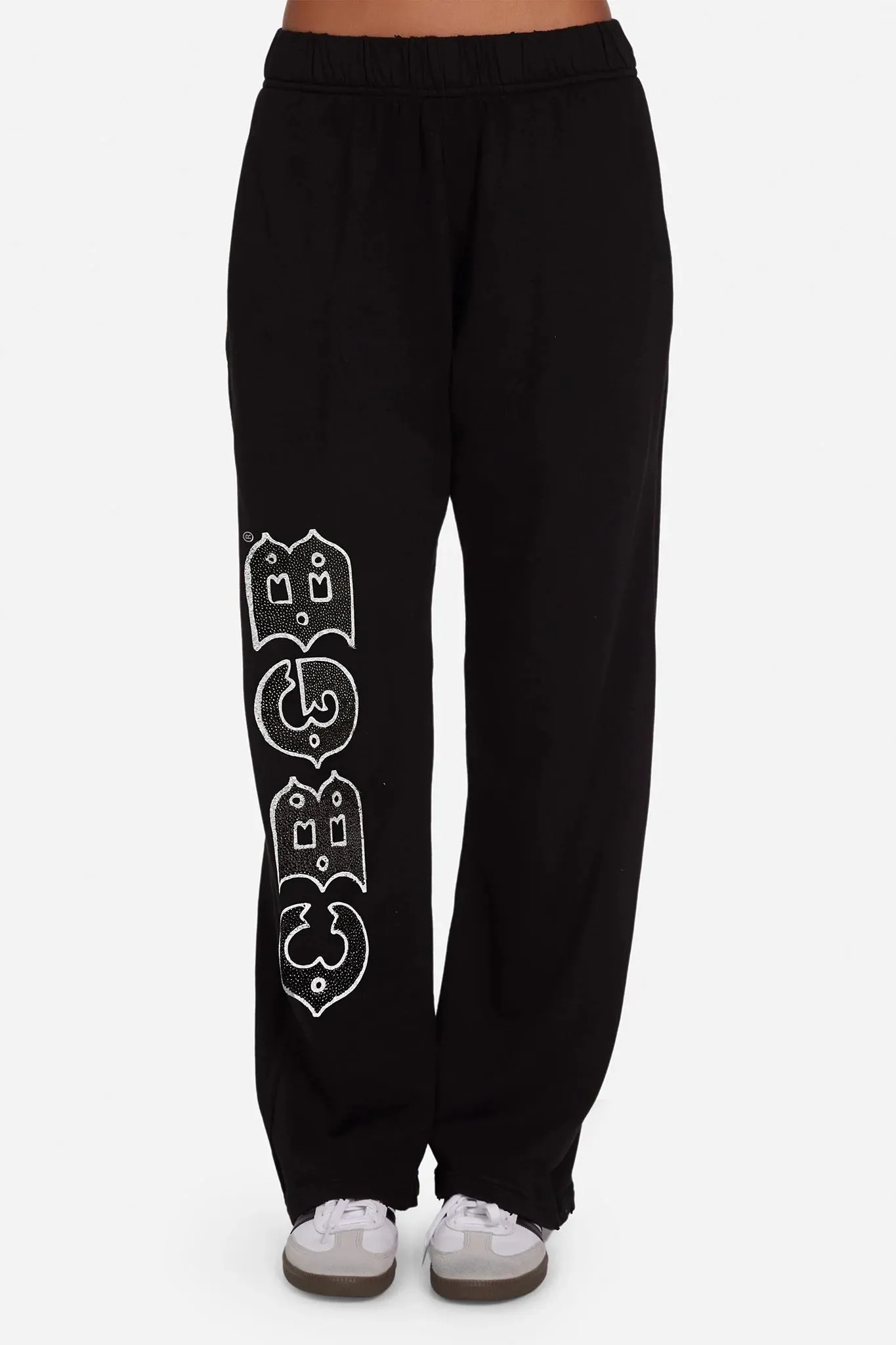 Lauren Moshi Juvia CBGB Crystal Skull Pants