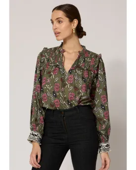 Leni Blouse Fiore Print Fire