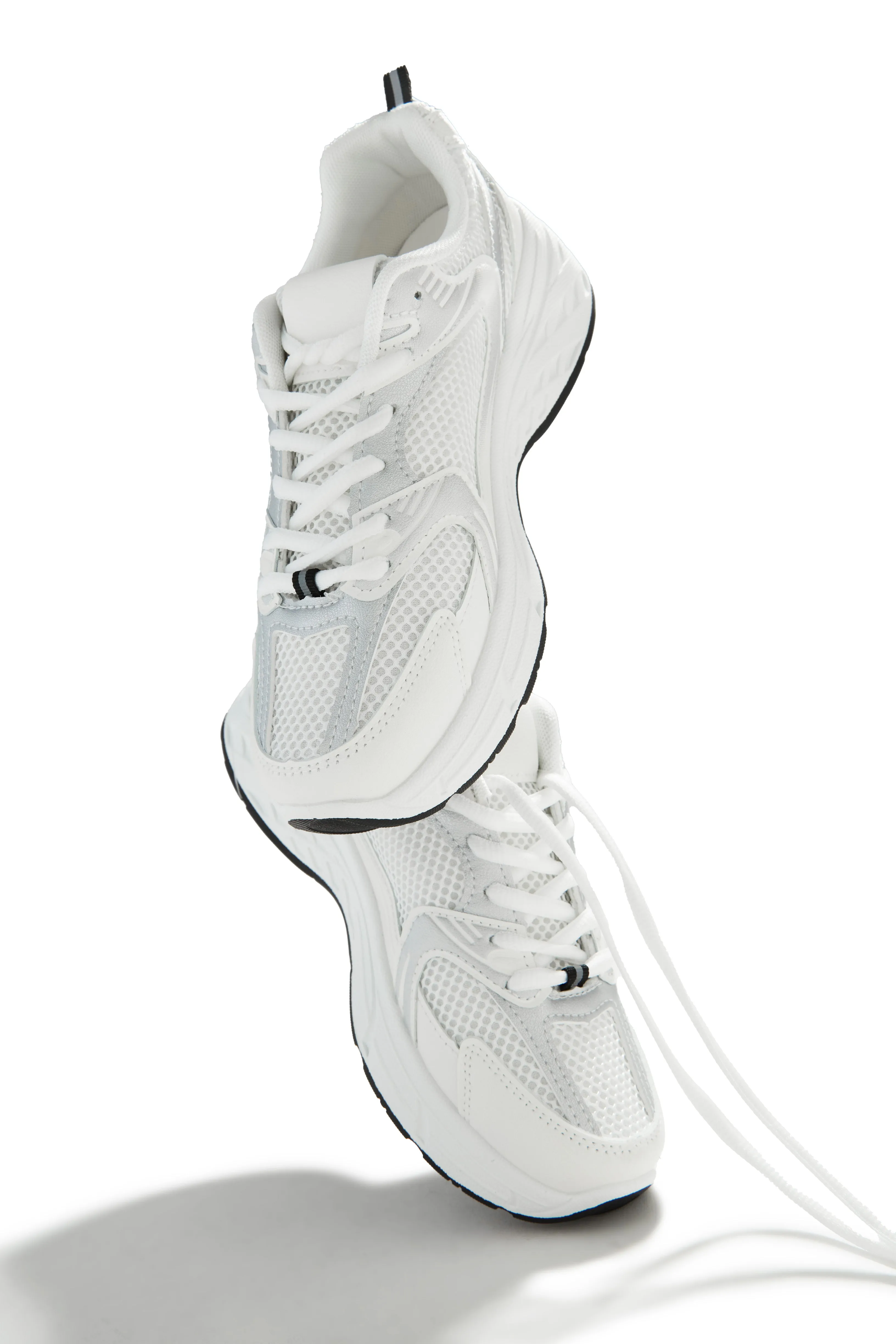 Level Up Lace Up Sneakers - White