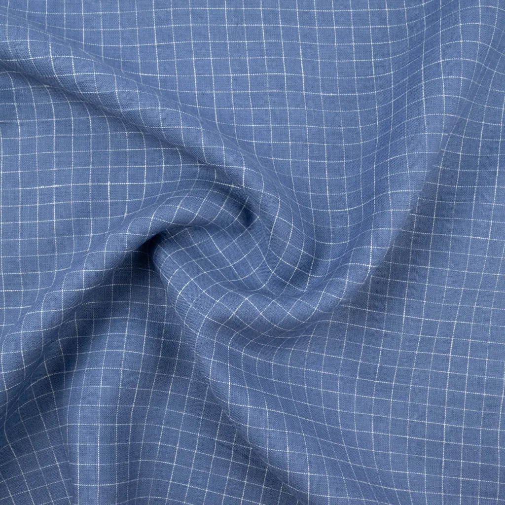 Linen by Maaidesign - Mini Check - Cornflower Blue