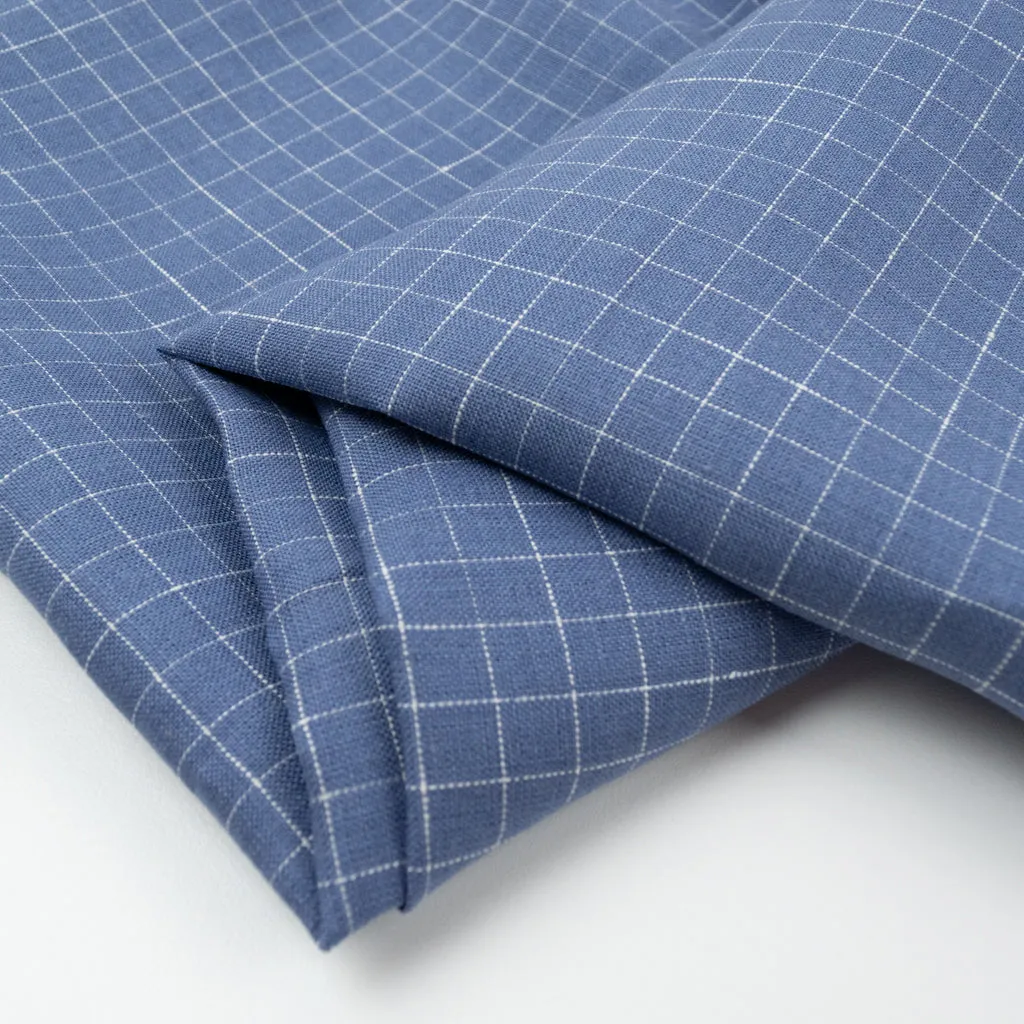 Linen by Maaidesign - Mini Check - Cornflower Blue