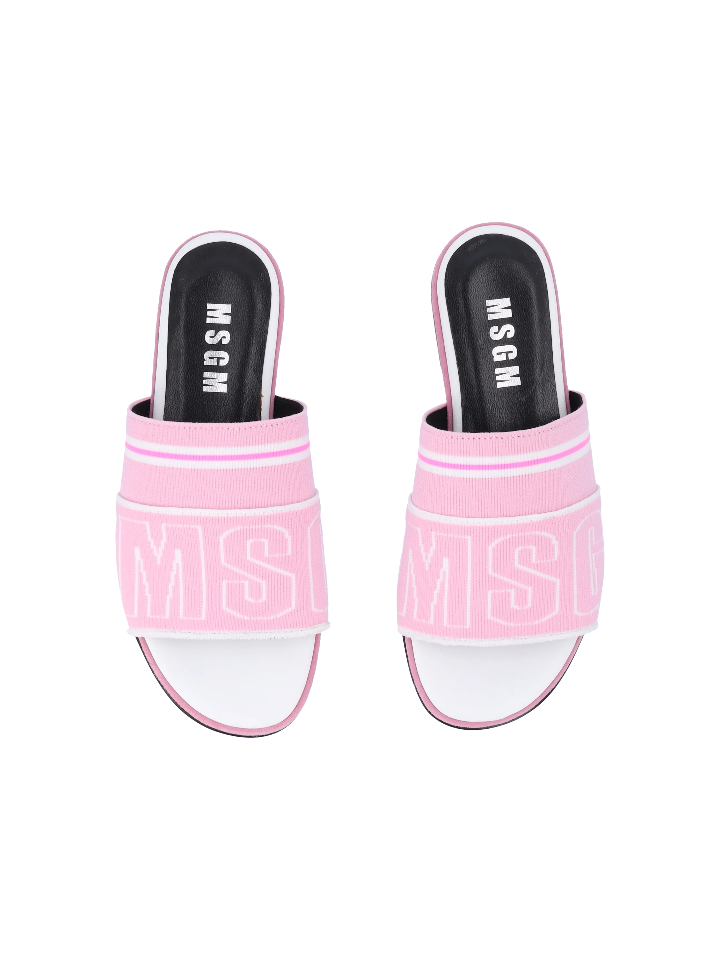 logo-print knitted slides