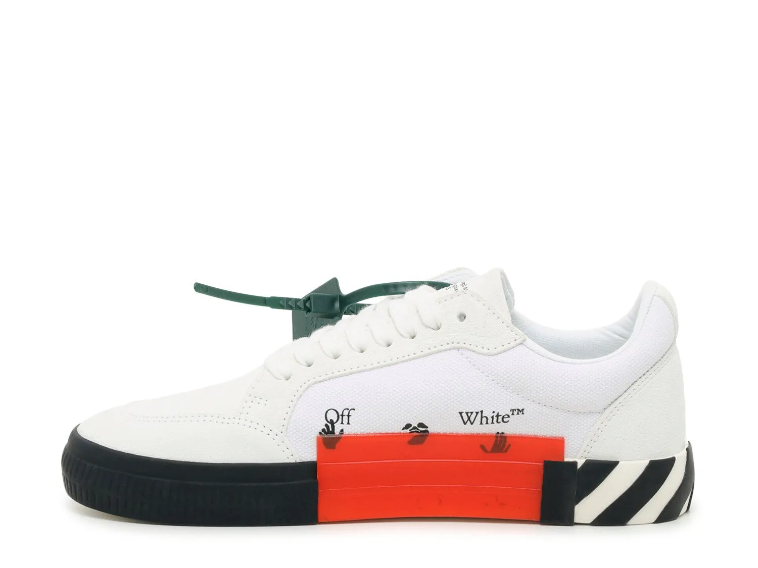 Men's suede sneakers Off-White Low Vulcanized, white / black