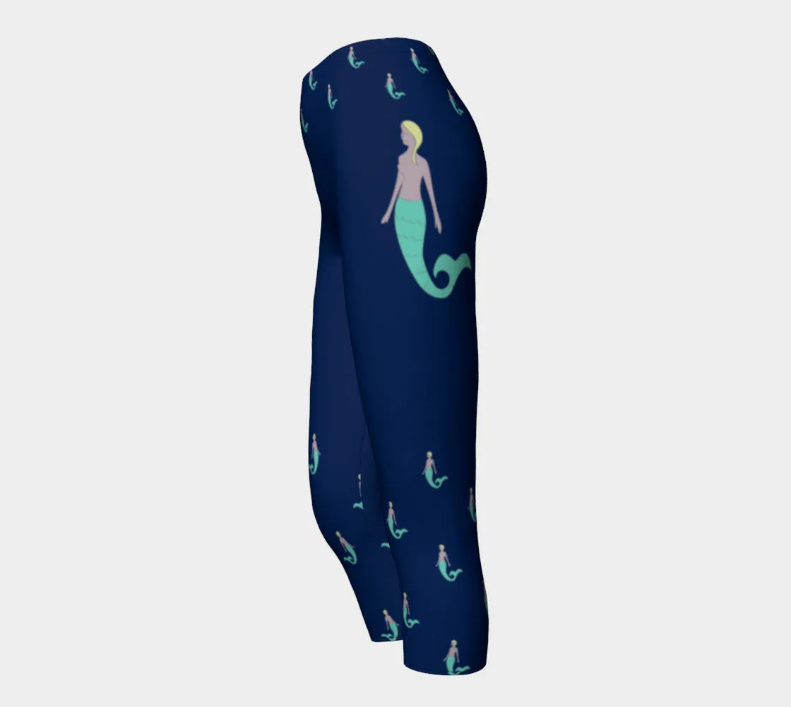 Mermaid Adult Capris - Navy