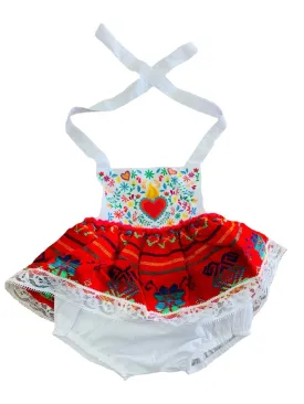 Mexican Romper Corazones Red