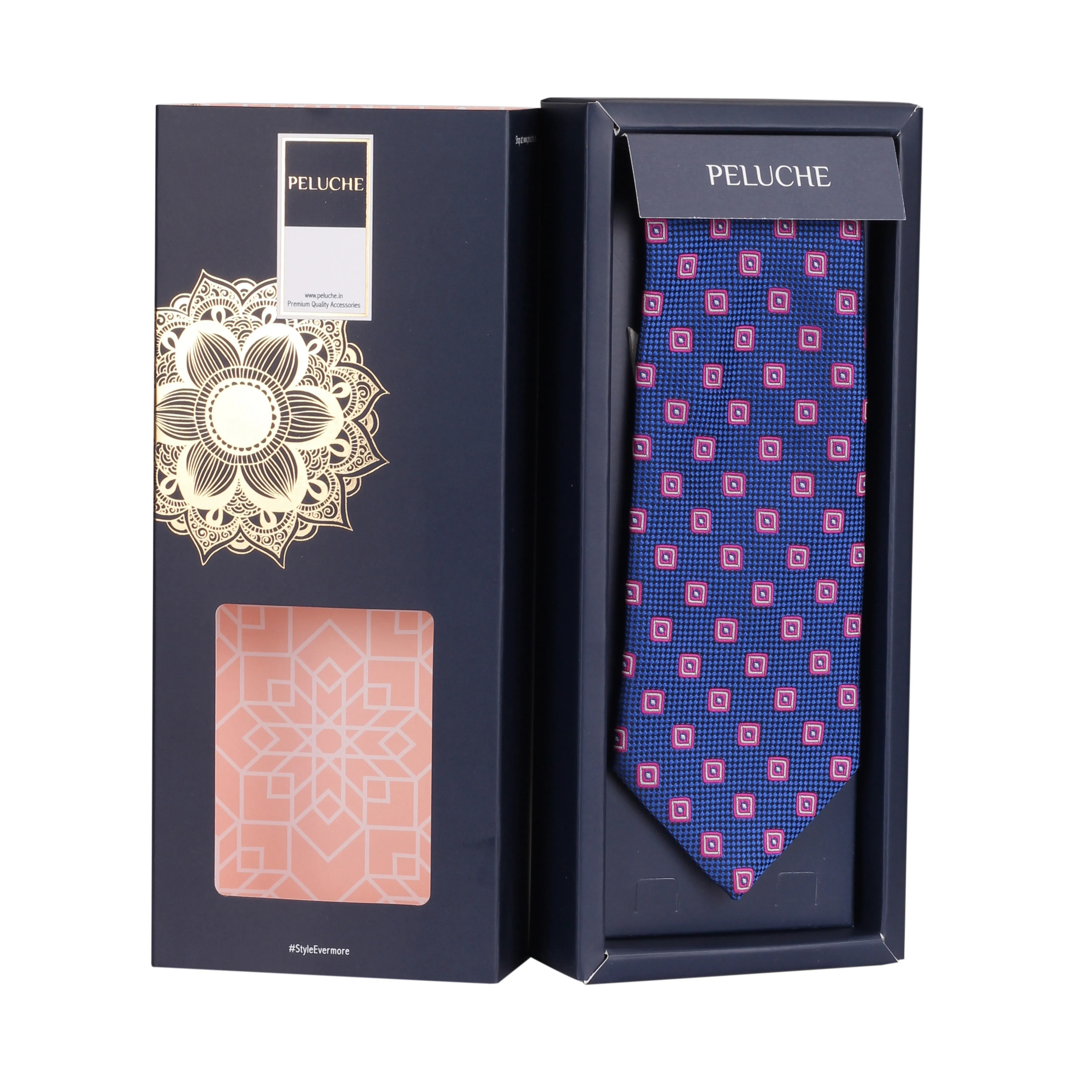 Peluche The Squared Embace Microfiber Necktie For Men