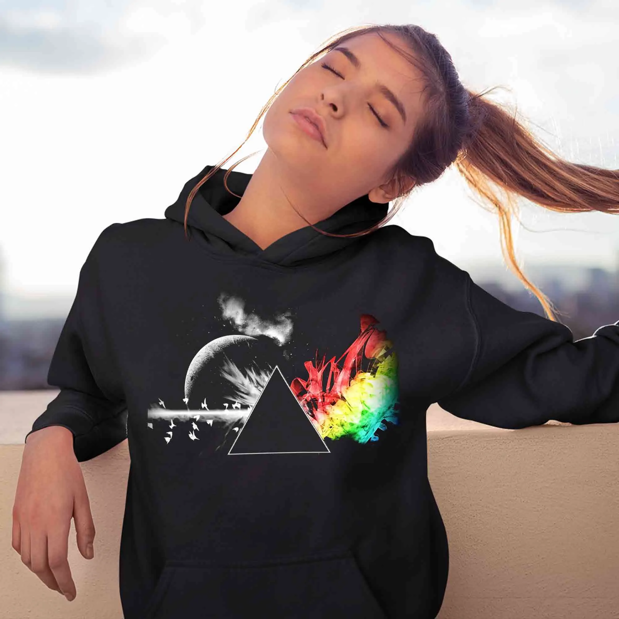 Pink Floyd Hoodie - Dark Side Of The Moon Art