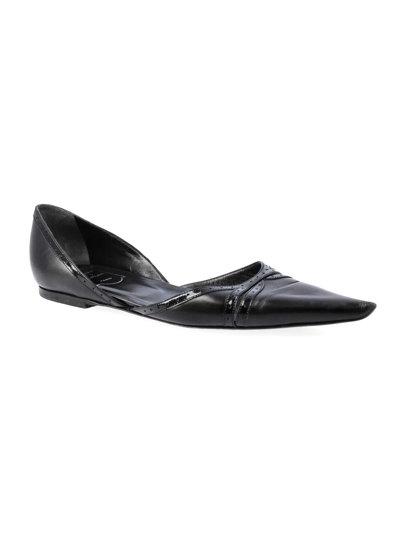 pointed-toe d'orsay flats