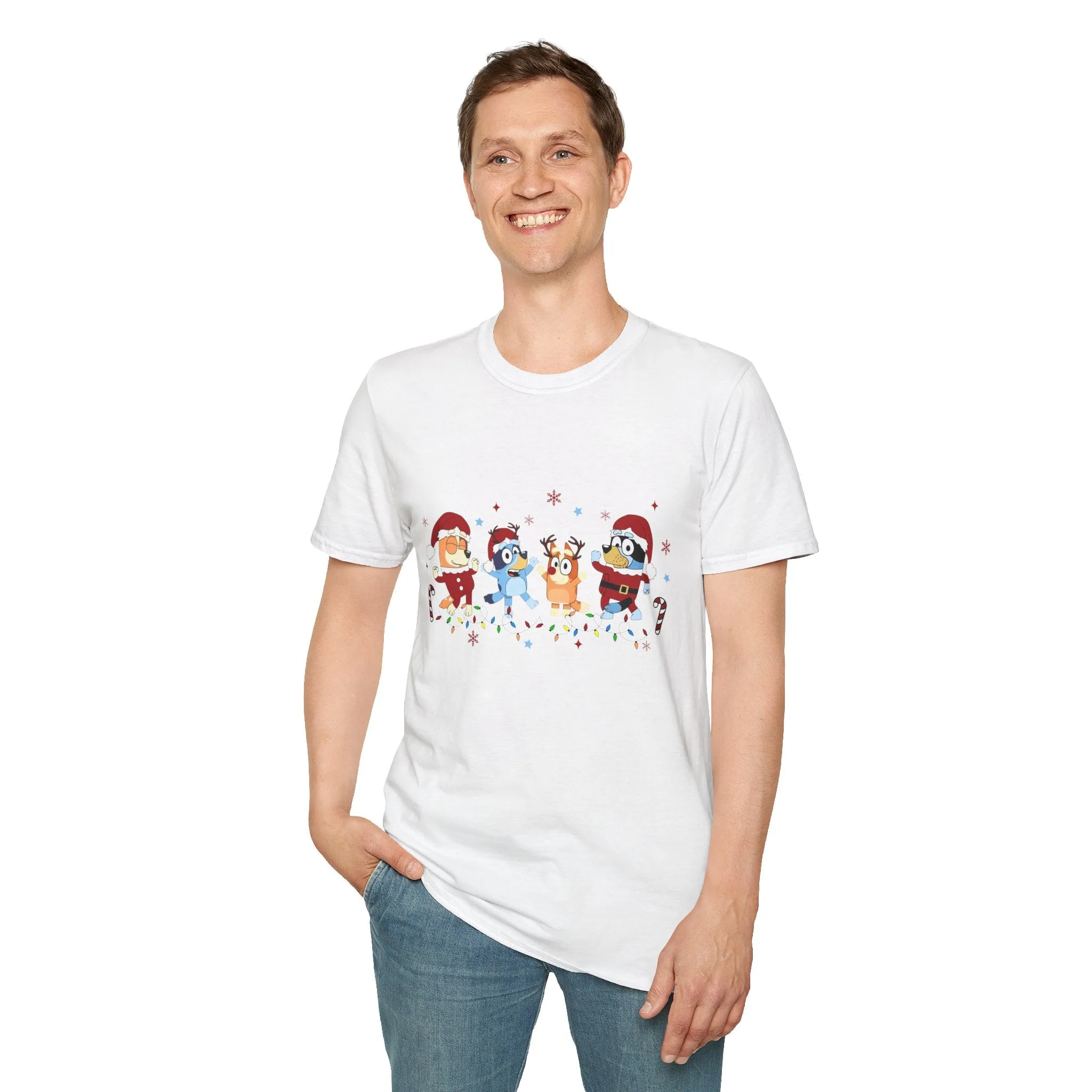 Princess Grace Festive Holiday Unisex T-Shirt - Cheerful Cartoon Characters