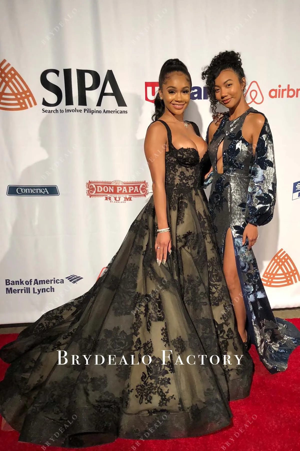 Rapper Saweetie Black Lace Ball Gown Long Red Carpet Celebrity Dress