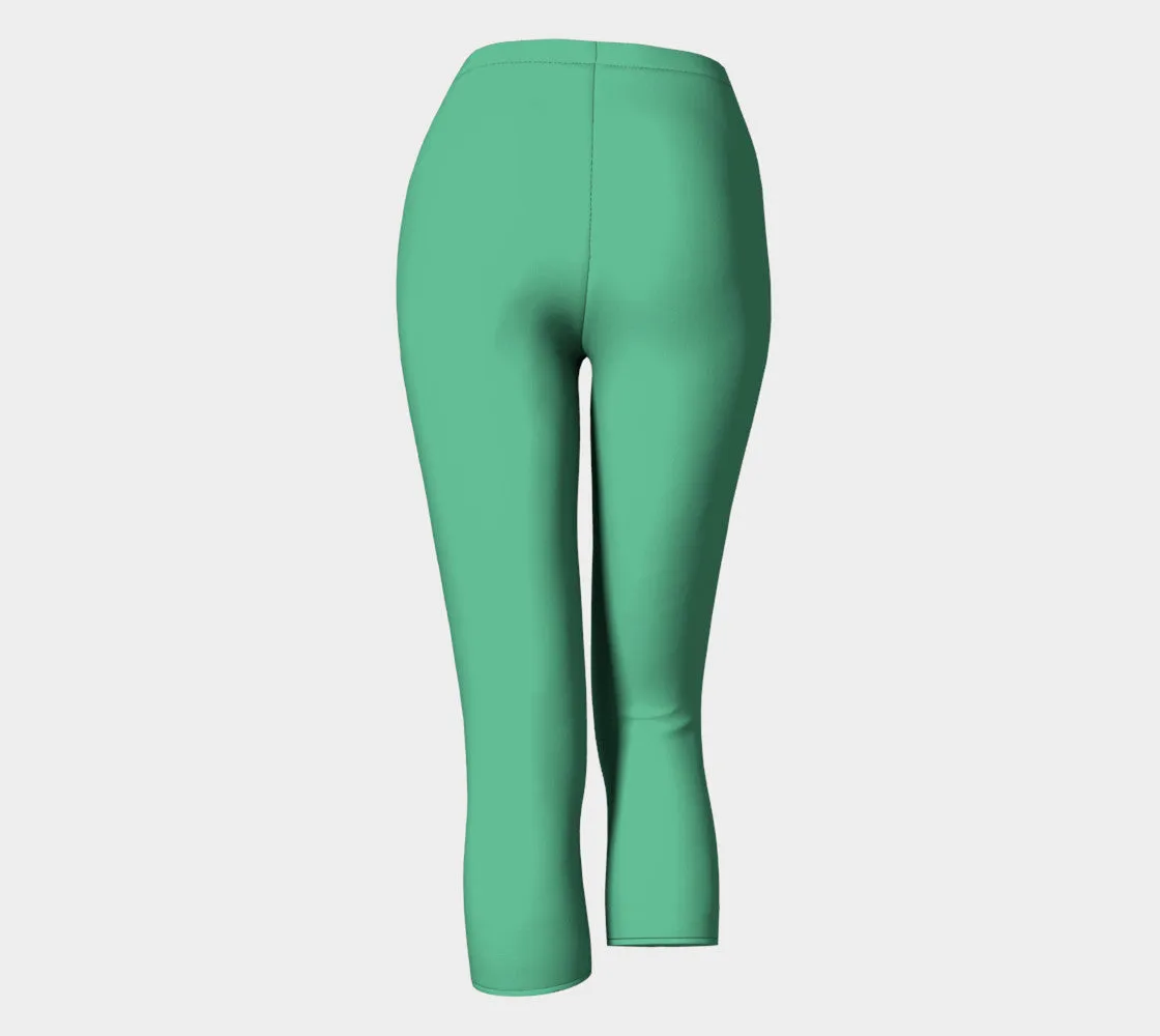 Solid Adult Capris - Light Green