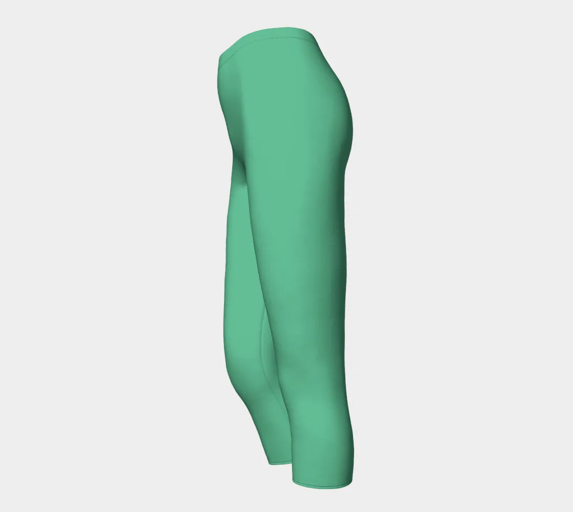 Solid Adult Capris - Light Green