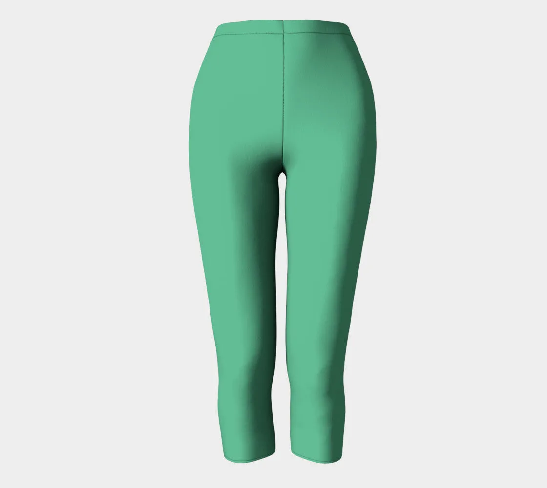 Solid Adult Capris - Light Green