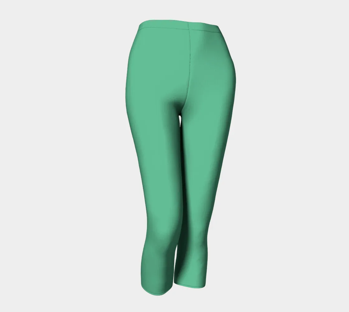 Solid Adult Capris - Light Green