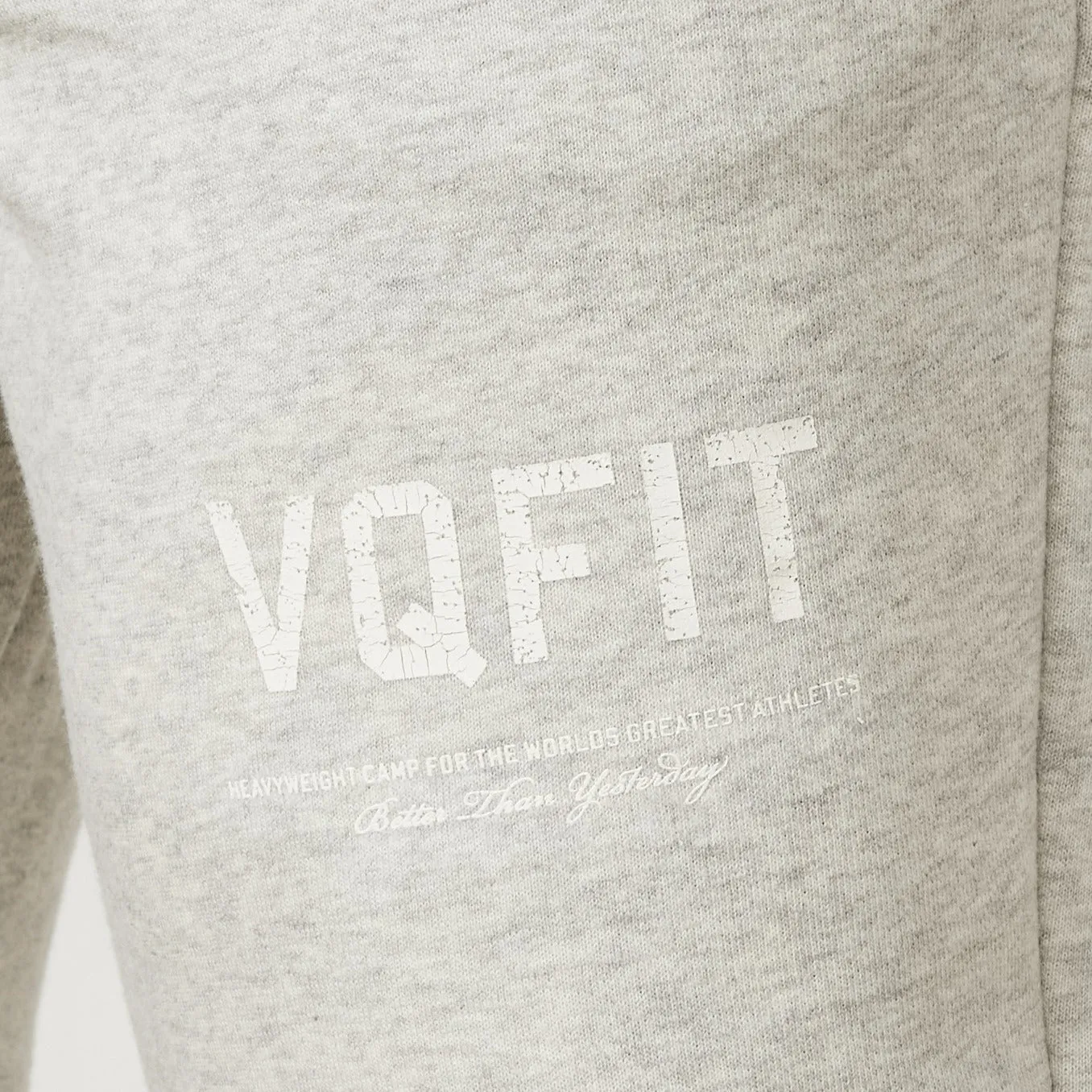 Vanquish VQFIT Distressed Print Oat Marl Tapered Sweatpants