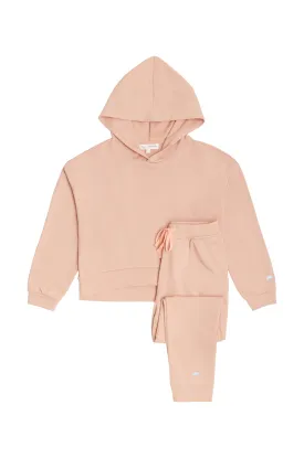 VENICE BEACH HOODIE AND SWEATPANTS IN BLUSH PINK