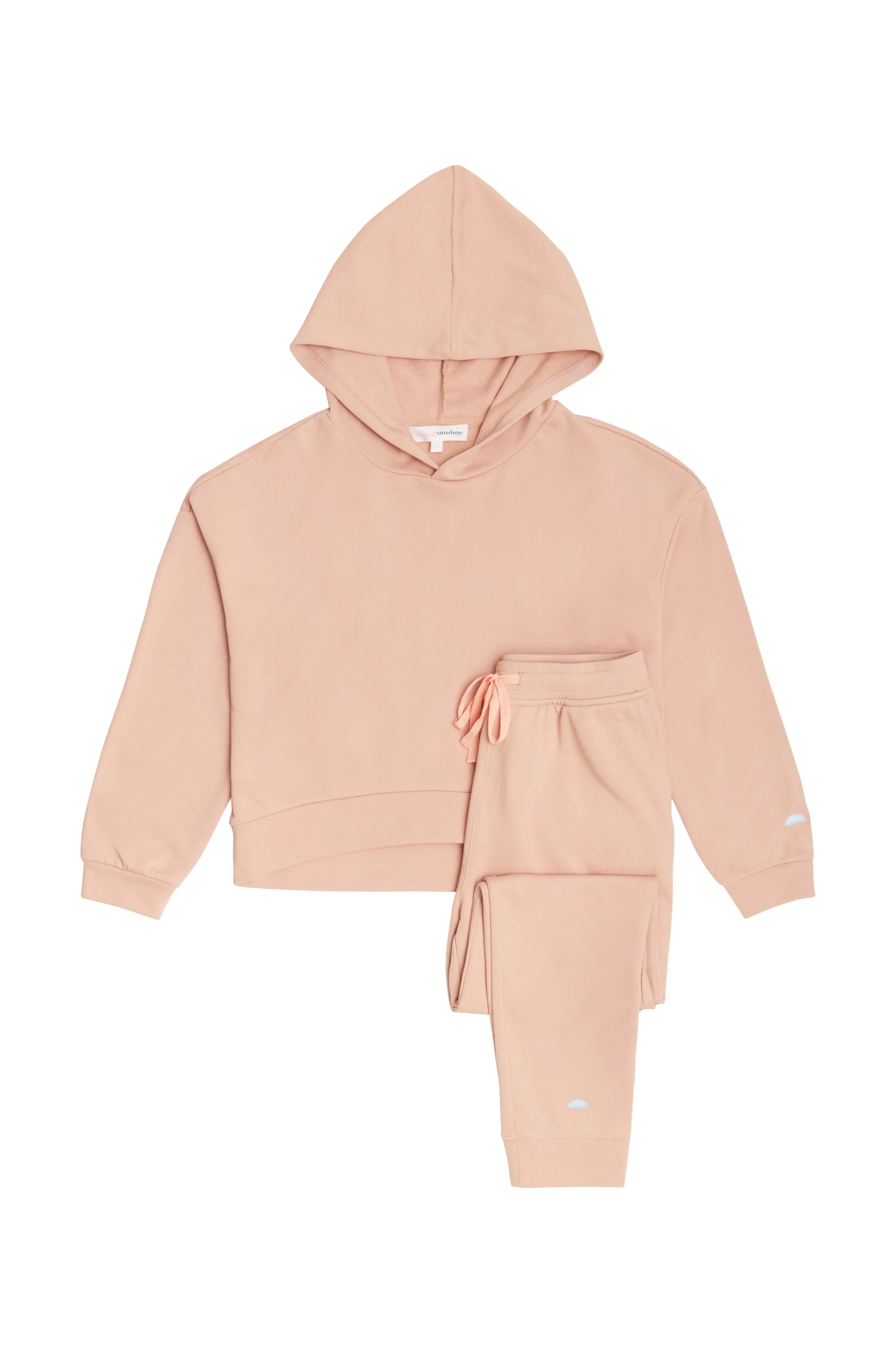 VENICE BEACH HOODIE AND SWEATPANTS IN BLUSH PINK