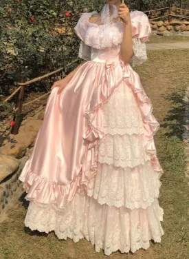 Victorian Style Multi-Layer Prom Dress Wedding Gown