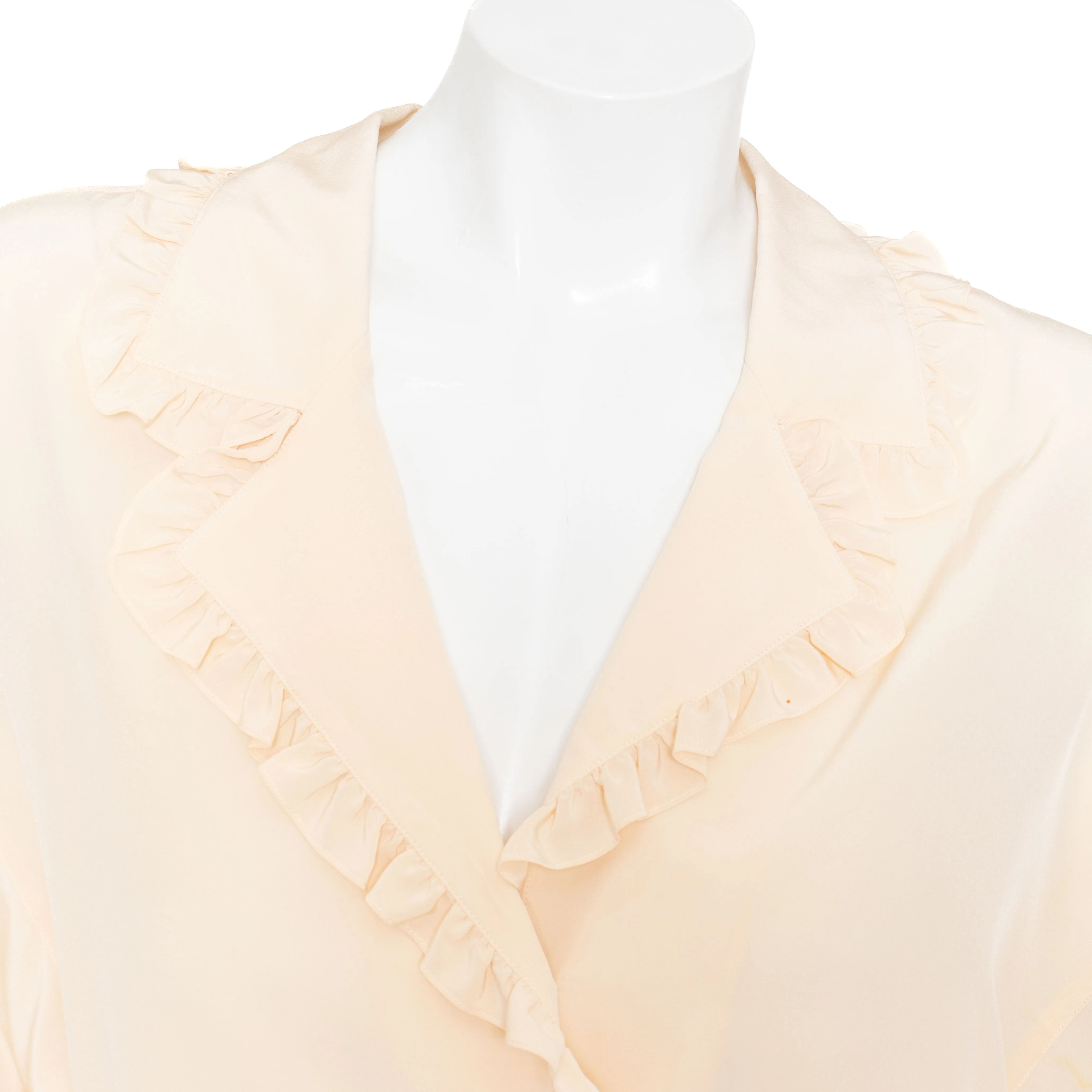 Vintage Ruffled Trim Blouse