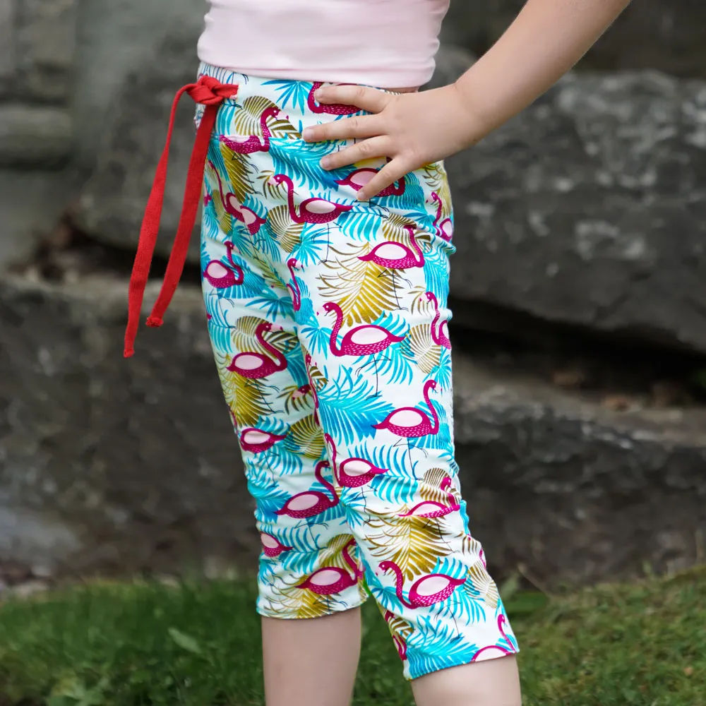 Waldo's Flamingos - Girls Reversible Capri